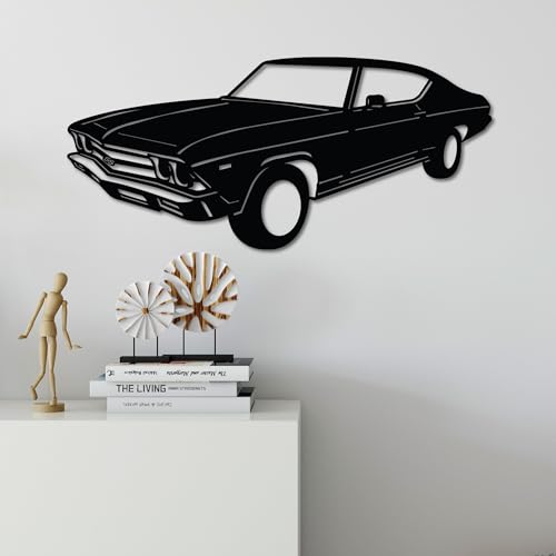Hanah Home Stylish Black Decorative Metal Wall Accessory, 60 x 28 cm, 100% Metal, 1.5 mm Thickness, Lightweight and Durable, Perfect for Modern Decor