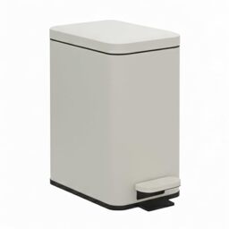 Relaxdays 10L Beige Bin with Foot Pedal, Soft Close, Removable Inner Bucket, 16 cm Wide, 36 x 16 x 30 cm