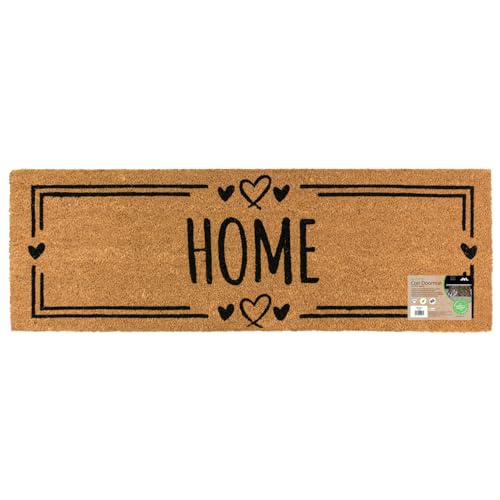JVL Eco-Friendly Latex Backed Coir Entrance Doormat Runner, 40x120cm - Home Hearts