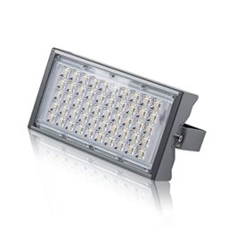 Blaupunkt LED Floodlight – Outdoor Security Light – Flood Beam Flood Light – Water Resistance IP65 – 50W – Modern Design – 6500 Lumens – Flicker Free – White – Natural White 4000K – Beam Angle 60°