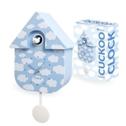 Fisura - Cloud Print Cuckoo Wall Clock. Original Wall Clock