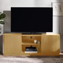 "Julian Bowen Louis TV Unit for up to 65"" TVs, Light Oak - H53 x W150cm"