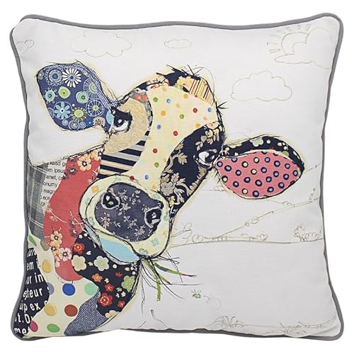 L & P Home & Gifts Bug Art Cushion Connie Cow