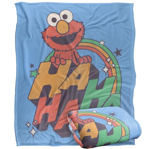 Sesame Street Tickle Me Elmo Ha Ha Ha Silky Touch Super Soft Throw Blanket 152 X 127 Cm