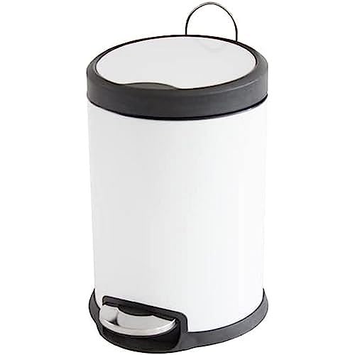 "MSV ""Soft Close Pedal Bin, White, 3 Litre"