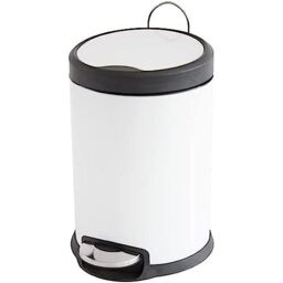 "MSV ""Soft Close Pedal Bin, White, 3 Litre"