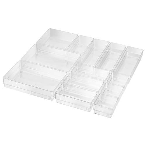 Helit H6130002 ??? Drawer Organiser, 13 Pieces, Transparent, Storage Box