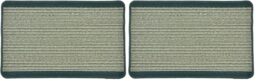 Micro-Pro Green Striped Pattern Floor Mat 55cm Doormat Indoor Kitchen Hall Home Non-Slip (Pack of 2)