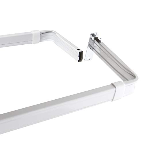 "Lockseam 3"" Clearance Curtain Rod 18-28 inch, White"