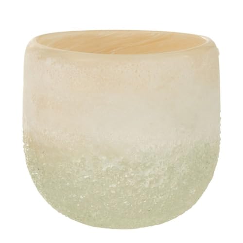J-Line Tealight Holder Glass Beige Small