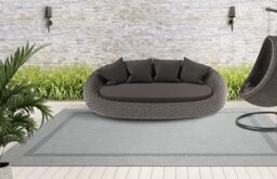 Mia's Teppiche Lara In- and Outdoor Rug, Flat Fabric, 140x200 cm, Grey