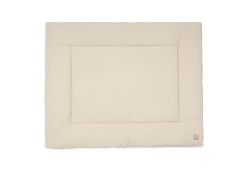 Jollein Playpen Mat - Little Waffle - 75x95cm - Warm Sand/Sand - Playpen Insert - 95% Cotton 5% Elastane - OEKO-TEX Certified - Soft & Comfortable - Baby Play Mat