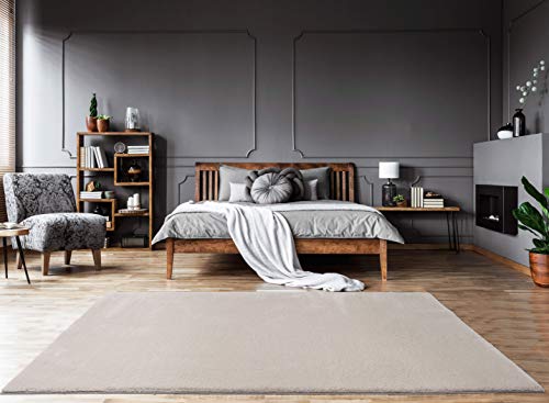 Mia's Teppiche Bella Living Room Rug, High Pile 60x90 cm, Beige