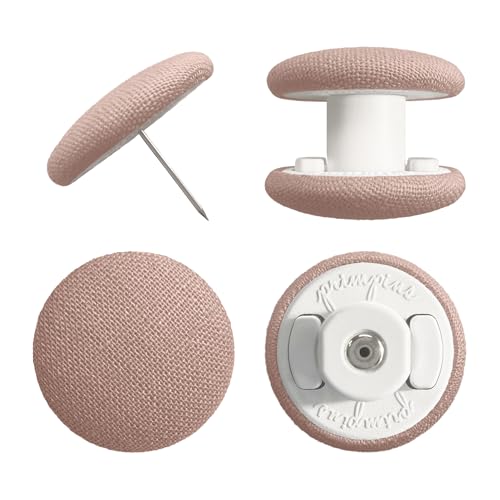 Primpins Duvet Clips - Classic Linen Collection - Locking Pin Fasteners - Keeps Comforter from Shifting in Cover (Set of 4, Dusty Rose)