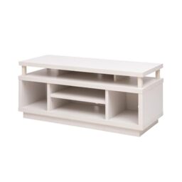 Iris Ohyama, TV Stand, Television support for screens up to 65 inches, 4 Shelves, Cable outlets, Adjustable feet, Bedroom, Living room - Standard TV Cabinet OTS-150S - White Oak