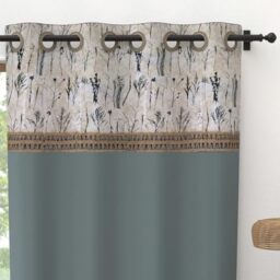 Soleil d'ocre, Curtain with Eyelets 135 x 250 cm Pure Cotton Amber