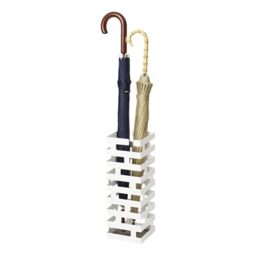 YAMAZAKI 2362 BRICK Umbrella Stand Square, White, Steel, Minimalist Design, 15 x 15 x 43 cm (LxWxH)