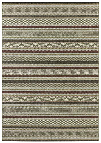 Elle Decor Rodez Flat Weave Indoor and Outdoor Rug 80 x 150 cm Green Terra