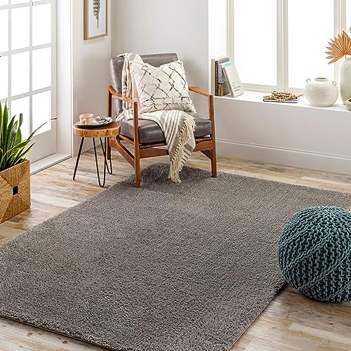Livabliss Claire Shaggy Carpet 160x213 cm – Modern Berber Style for Living Room & Bedroom, Soft Plush Thick Pile, Neutral Boho Design, Easy Care, Dark Grey
