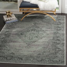 Safavieh Traditional Indoor Woven Rectangle Area Rug, Vintage Collection, VTG112, in Light Blue, 160 X 229 cm for Living Room, Bedroom or Any Indoor Space