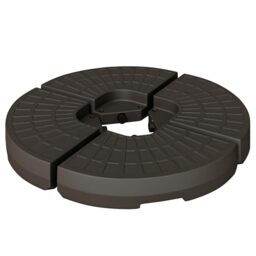 Outsunny 4 PCs Portable Round Parasol Base Up to 100kg, Sand or Water Fillable Umbrella Cross Stand Weights Holder