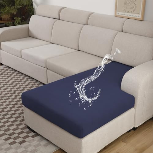 TOPYUMH 100% Waterproof Couch Cushion Covers, Replacement Sofa Cushion Covers, Stretch Individual Sofa Seat Cushion Slipcovers Furniture Protector for Kids Pets