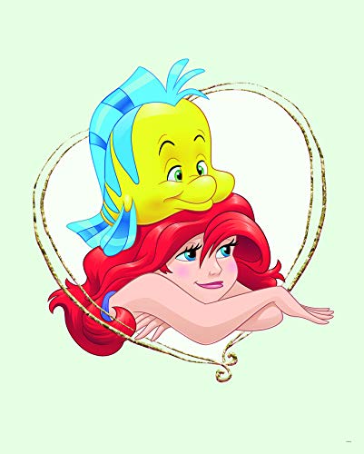 Komar Disney Wall Picture Ariel & Fabius - Children's Room Decoration Art Print - Without Frame - WB080-40x50 - Size: 40 x 50 cm (Width x Height)