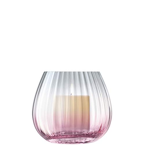 LSA International DU15 Dusk Lantern/Vase H13 cm Pink/Grey, H13cm