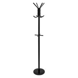 Amazon Basics Hat and Coat Stand Rack, Black, 29.5 x 29.5 x 167 cm (L x W x H)