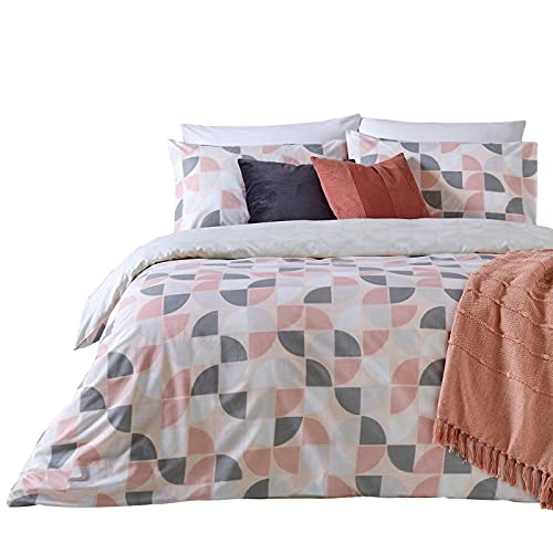 furn. Luna Duvet Cover Set, Polycotton, Pink, Double 2553LUN/D02/BLS