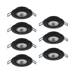 Eglo Set of 7 recessed LED spotlights Zujar, Adjustable Ceiling Lights