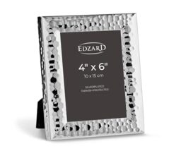 "EDZARD Silver Plated Photo Frame Gubbio 6""x4"" (10x15 cm) Non-Tarnishing"