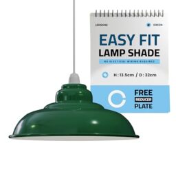 Metal Lamp Shades, 32cm Green Lampshades for Ceiling Lights