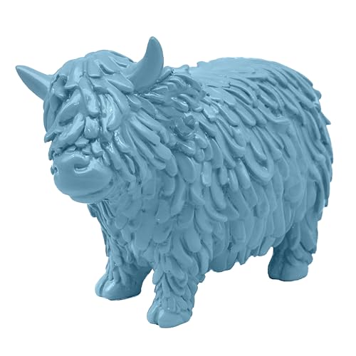 Lesser & Pavey Highland Cow Blue Decor Figurine - Vibrant Blue Finish, Display Piece, Home Accent, Elegant Design, Ideal for Home and Office Decor, Wonderful Present