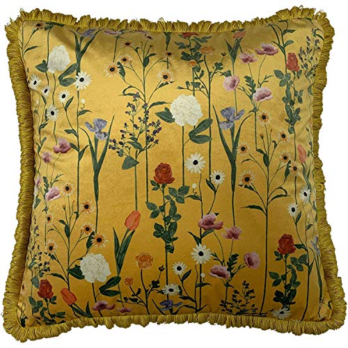 furn. Fleura Cushion Cover, Polyester, Ochre, 50 x 50cm