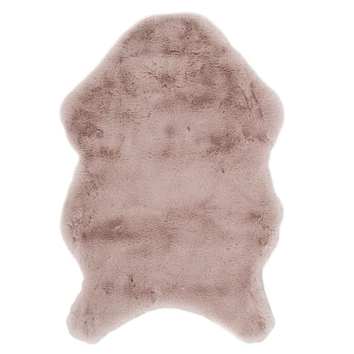 Home Deco Factory Pink Faux Fur Rug Fine Hair 60cm x 90cm