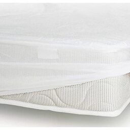 ROUPILLON Home Passion 100% Cotton Fleece Mattress Protector, 90 x 190 + 25 cm