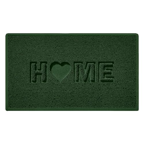 Nicoman LOVE at HOME Doormat 75x44cm - Nature Green|Heavy Duty Non-Slip|Indoor/Outdoor|Entrance Barrier Dirt-Trapper Floor Mat|Home Patio Garden Conservatory Door Mat|Home Heart