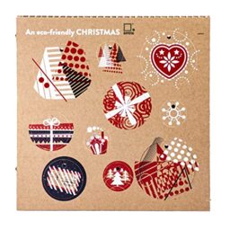 RIPPOTAI Set of 10 eco-friendly Christmas baubles made of honeycomb cardboard with modern designs - romantic design