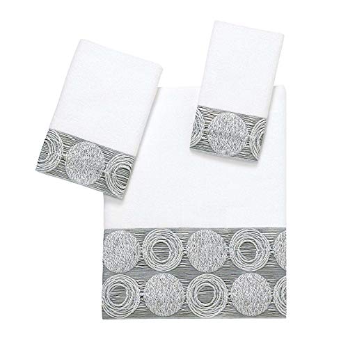 Avanti Linens - 3pc Towel Set, Soft & Absorbent Cotton Towels (Galaxy Collection),White