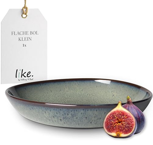 like. by Villeroy & Boch - Lave Fruit Bowl Grey, Dishwasher Safe, Microwave Safe, Flat Bowl, Fruit Bowl, Salad Bowl, Decorative Bowl, Ramen Bowl, Plate for Pasta, Dinner Plate Ceramic, Earthenware