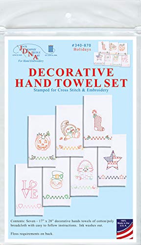 Jack Dempsey Needle Art HAND TOWEL SET DECOR HOLIDAYS