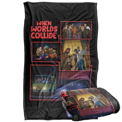 Scoobydoo Scoobynatural When Worlds Collide Silky Touch Super Soft Throw Blanket 91 x 147 Cm