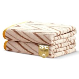 Rapport Home Helix Face Towels 2 Pack - Natural - 30x30cm - Luxurious 500GSM 100% Cotton - Oeko-Tex Certified Soft & Absorbent