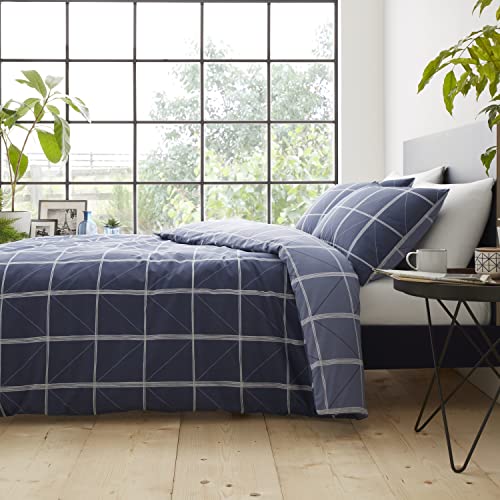 Catherine Lansfield Geometric Grid Duvet Cover Set 200x220+65x65(2)