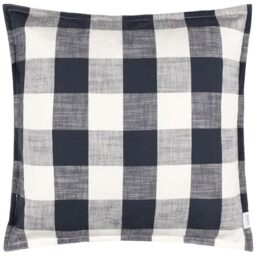 Yard Chesil Check Outdoor Cushion Cover (Navy, 50 x 50 cm)