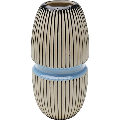 Kare Calabria Design Vase, Blue, Decorative, Porcelain, Handmade, Unique, 31 cm (H)