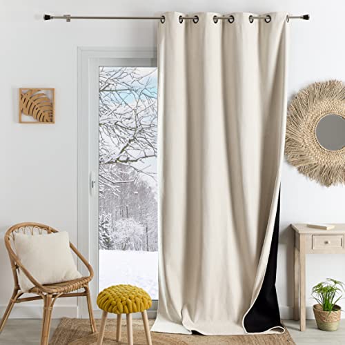 HomeMaison.com Thermal Blackout Curtain for Windows, Thermal Insulating, Cold Protection Curtain, 140 x 260 cm