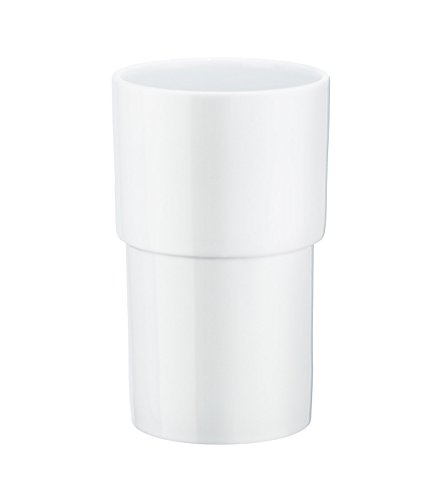 Smedbo Container for Toilet Brush, Porcelain, White, 9 x 14.5 x 25 cm