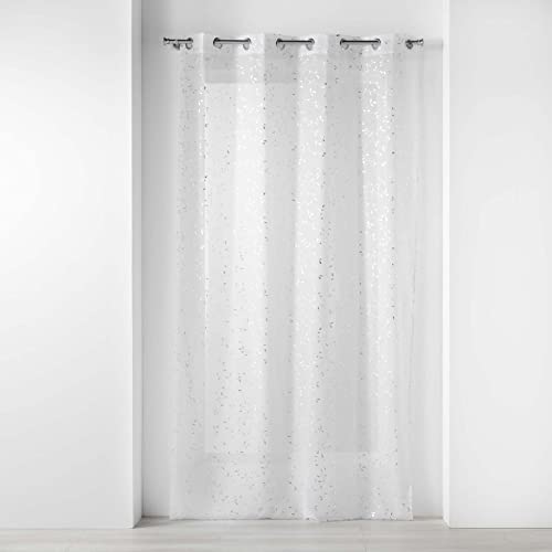 Douceur d'Intérieur, Eyelet Curtain 140 x 240 cm Sandblasted Metal Mesh Printed